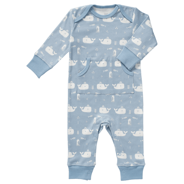 Fresk Baby Pyjama Zonder Voet Whale Blue Fog koop je bij Babywinkel