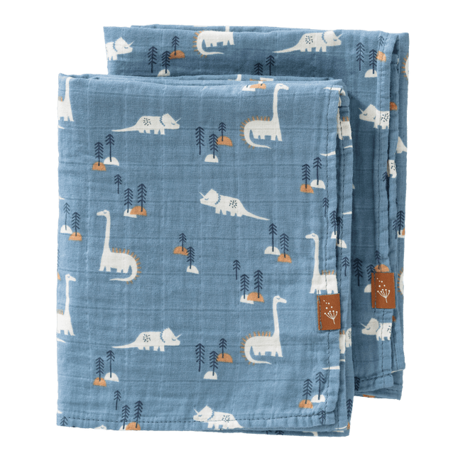 Fresk Inbakerdoek Dino Set 2St 70X60 Cm - Fresk - Babywinkel - 8720874453451