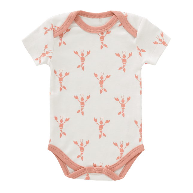 Fresk Romper Korte Mouw Lobster Coral Pink koop je bij Babywinkel