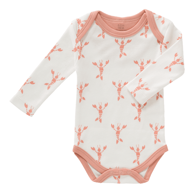 Fresk Romper Lange Mouw Lobster Coral Pink koop je bij Babywinkel