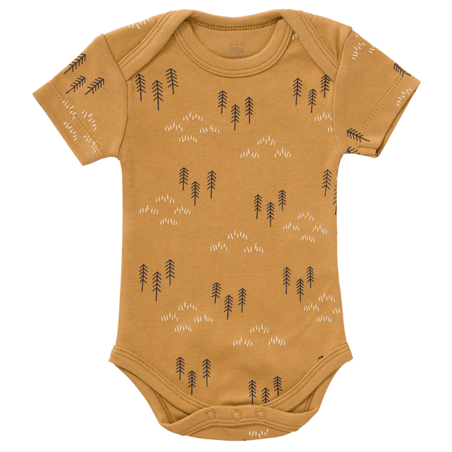 Fresk Romper Woods Korte Mouwen Spruce Yellow - Fresk - Babywinkel - 8720574693171