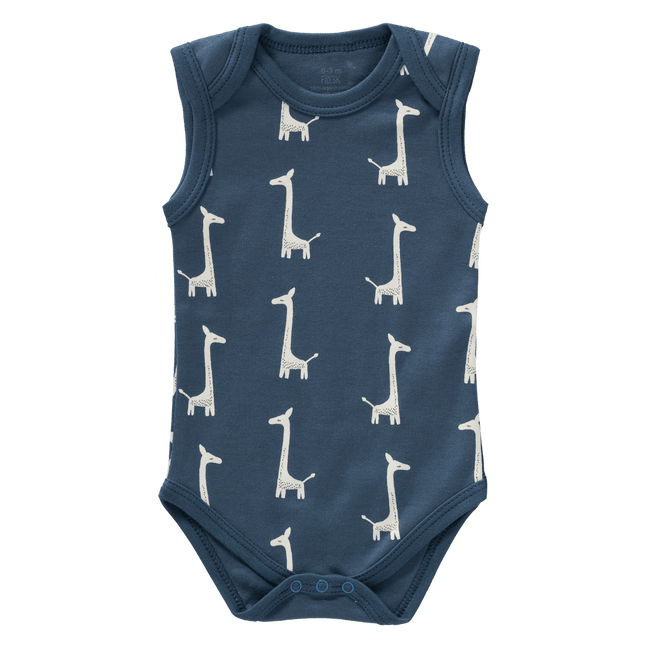 Fresk Romper Zonder Mouw Giraf Indigo Blue - Fresk - Babywinkel - 8719638235358