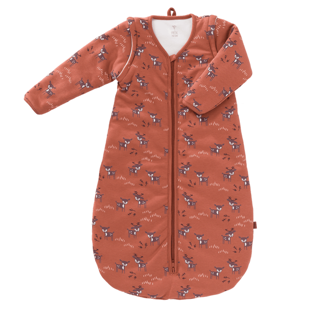 Fresk Slaapzak Baby Deer Met Afritsbare Mouw Amber Brown 90cm - Fresk - Babywinkel - 8720574692143