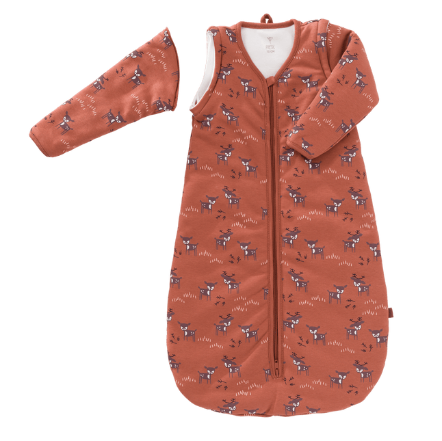 Fresk Slaapzak Baby Deer Met Afritsbare Mouw Amber Brown 90cm - Fresk - Babywinkel - 8720574692143