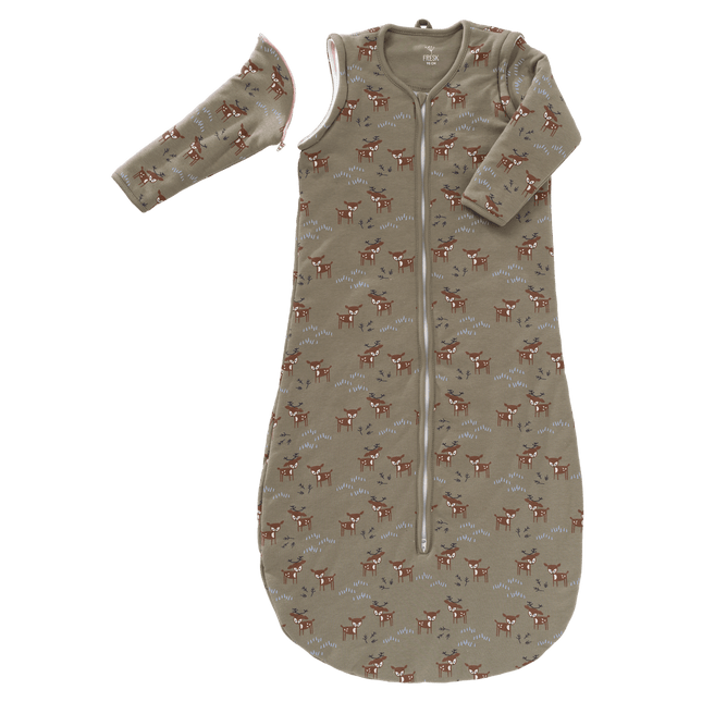Fresk Slaapzak Baby Deer Met Afritsbare Mouw Olive 60cm - Fresk - Babywinkel - 8720574693768