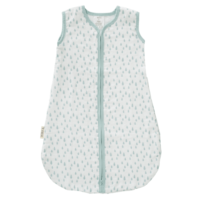 Fresk Slaapzak Baby Muslin Drops Ether Blue 2 - laags - Fresk - Babywinkel - 8719638234153