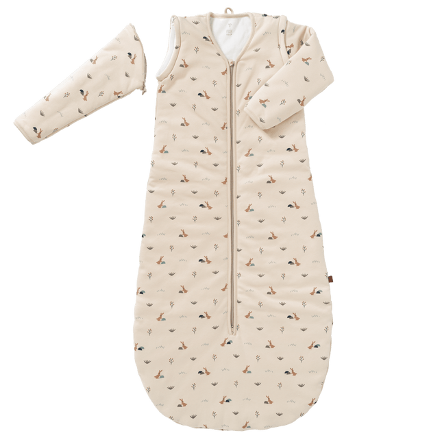 Fresk Slaapzak Baby Rabbit Met Afritsbare Mouw Sandshell 110cm - Fresk - Babywinkel - 8720574693355