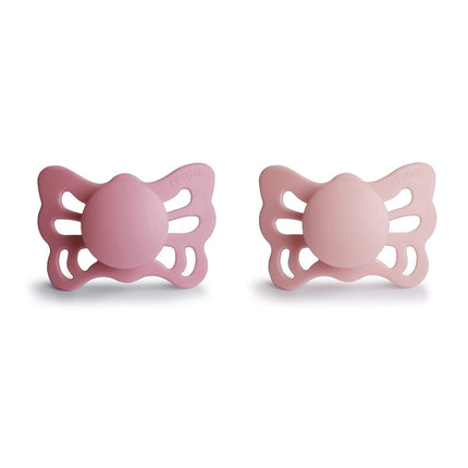 Frigg Speen Maat 1 Butterfly Cedar/Baby Pink Silicone 2 - Pack - Frigg - Babywinkel - 5715239022239