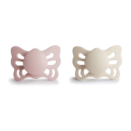 Frigg Speen Maat 1 Butterfly Cream/Blush Silicone 2 - Pack - Frigg - Babywinkel - 5715239022253