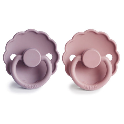 Frigg Speen Maat 1 Daisy Baby Pink/Soft Lilac Silicone 2 - Pack - Frigg - Babywinkel - 5715239022024