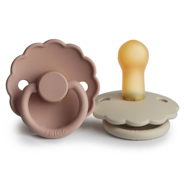 Frigg Speen Maat 1 Daisy Blush/Cream Latex 2 - Pack - Frigg - Babywinkel - 5715239214146