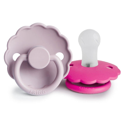 Frigg Speen Maat 1 Daisy Soft Lilac/Fuchsia Silicone 2 - Pack - Frigg - Babywinkel - 5715239023830