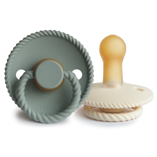 Frigg Speen Maat 1 Rope Cream/Sage Latex 2 - Pack - Frigg - Babywinkel - 5715239514215