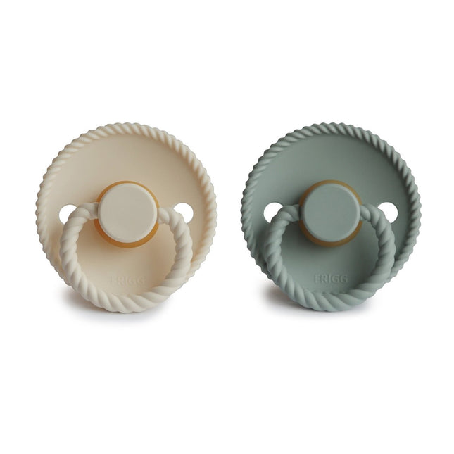 Frigg Speen Maat 1 Rope Cream/Sage Latex 2 - Pack - Frigg - Babywinkel - 5715239514215