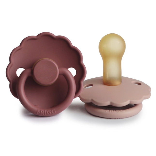 Frigg Speen Maat 2 Daisy Baby Blush/Woodchuck Latex 2 - Pack - Frigg - Babywinkel - 5715239220284