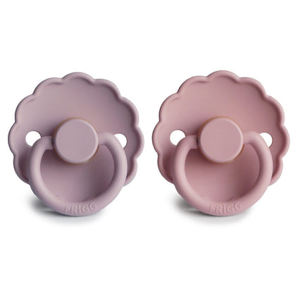 Frigg Speen Maat 2 Daisy Baby Pink/Soft Lilac Latex 2 - Pack - Frigg - Babywinkel - 5715239022055