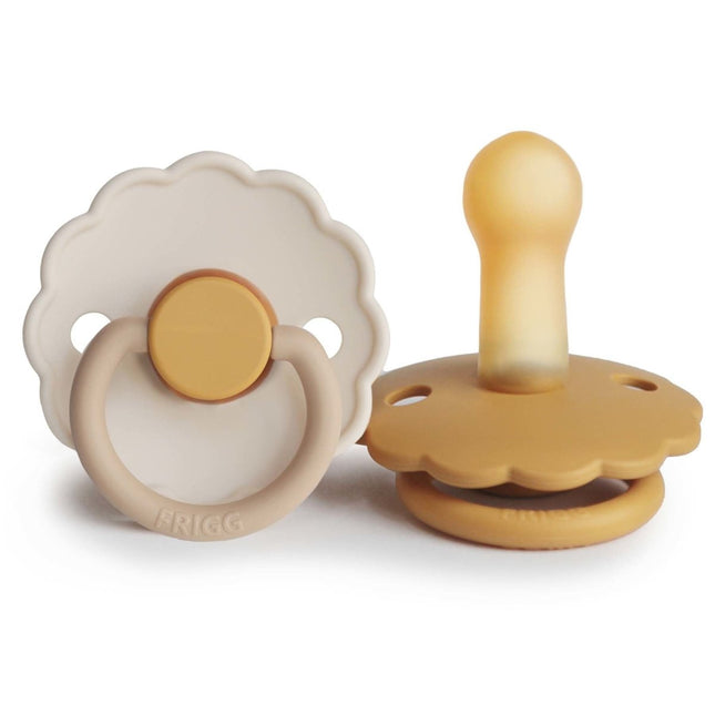 Frigg Speen Maat 2 Daisy Blooming Chamomile/H.Gold Latex 2 - Pack - Frigg - Babywinkel - 5715239224831
