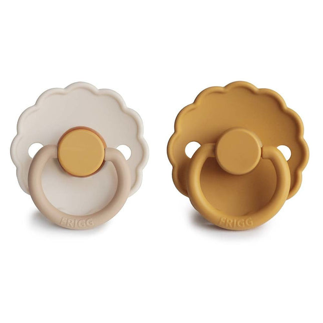 Frigg Speen Maat 2 Daisy Blooming Chamomile/H.Gold Latex 2 - Pack - Frigg - Babywinkel - 5715239224831