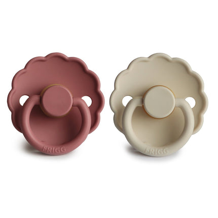 Frigg Speen Maat 2 Daisy Cream/Powder Blush Silicone 2 - Pack - Frigg - Babywinkel - 5715239011318