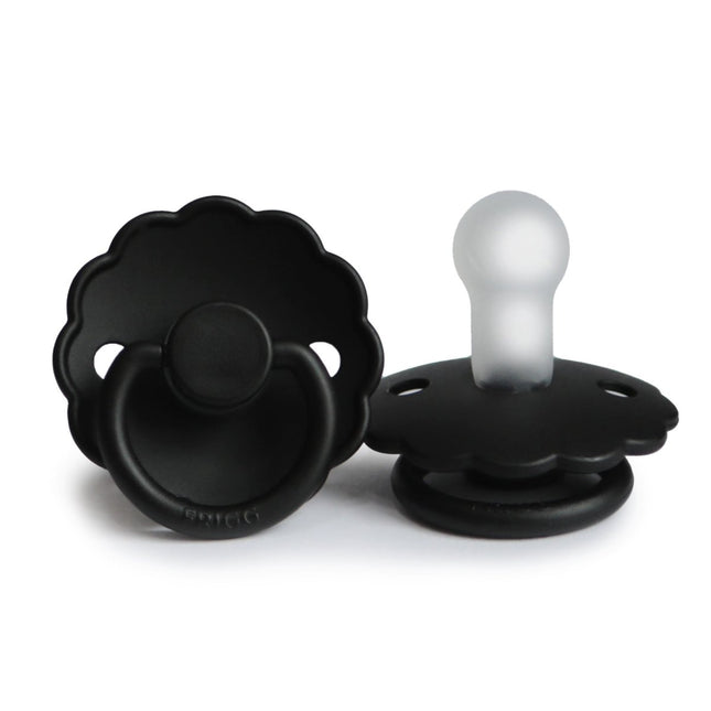 Frigg Speen Maat 2 Daisy Jet Black Silicone - Frigg - Babywinkel - 5715239010342