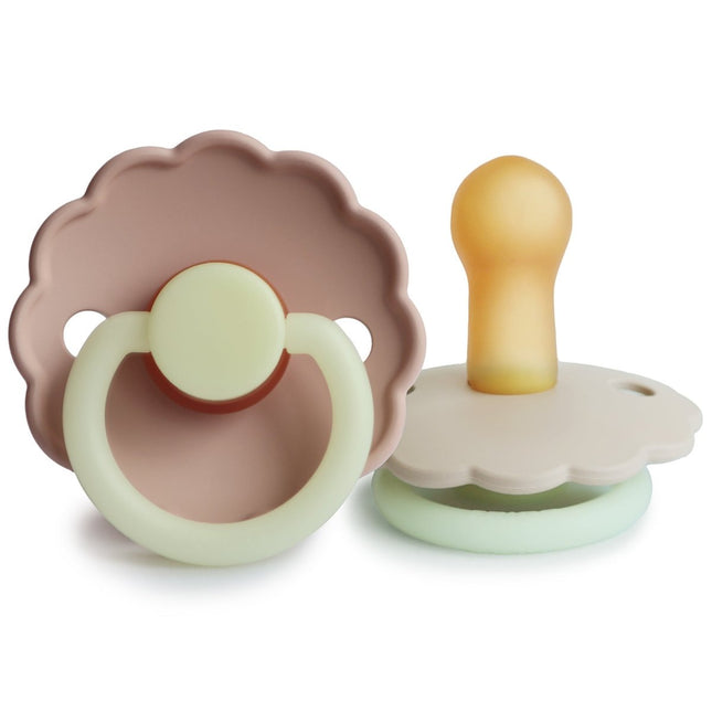 Frigg Speen Maat 2 Daisy Night Cream / Blush Latex - Frigg - Babywinkel - 5715239224794