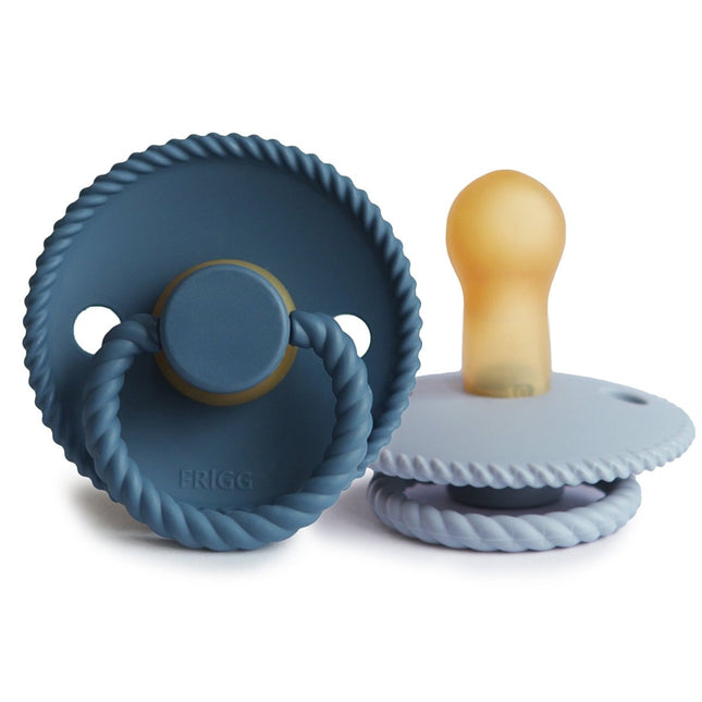 Frigg Speen Maat 2 Rope Cean View/Powder Blue Latex 2 - Pack - Frigg - Babywinkel - 5715239524962