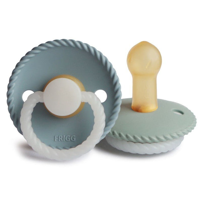Frigg Speen Maat 2 Rope Night Stone Blue/Sage Latex 2 - Pack - Frigg - Babywinkel - 5715239019666