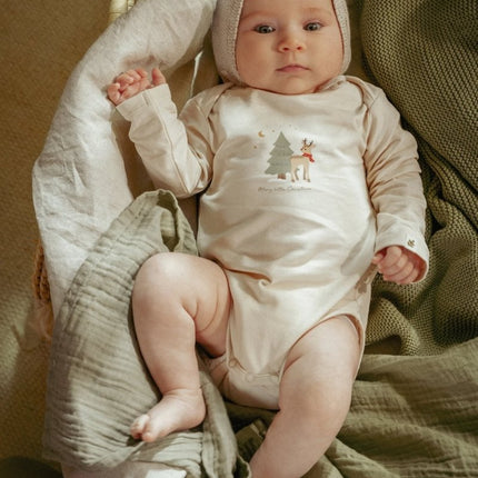 Gebreide muts Soft Beige Melee - 0 - 3 maanden - Babywinkel - 8721122583357