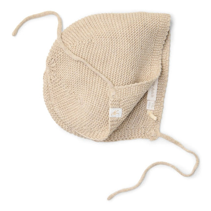 Gebreide muts Soft Beige Melee - 0 - 3 maanden - Babywinkel - 8721122583357
