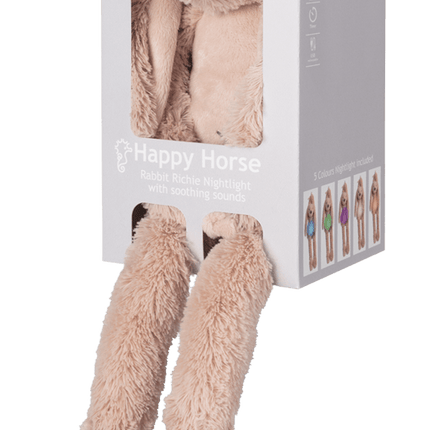 Happy Horse Knuffel Old Pink Rabbit Richie met Nachtlampje en Geluid 34cm - Happy Horse - Babywinkel - 8711811105038