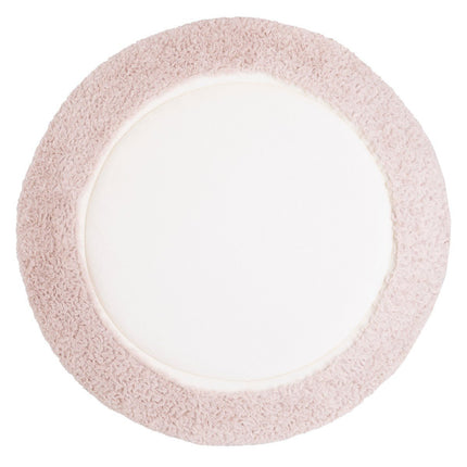 Hoeslaken boxmatras Snow oud roze - Ø95 cm - Babywinkel - 8721052104578