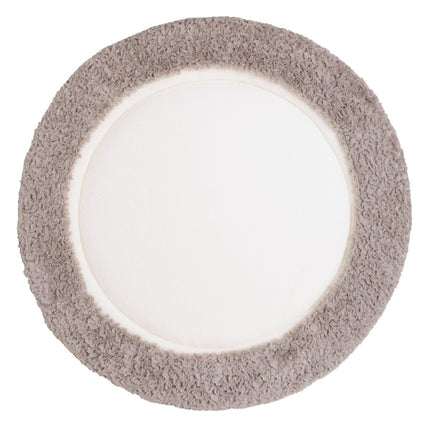 Hoeslaken boxmatras Snow taupe - Ø90 cm - Babywinkel - 8721052104561