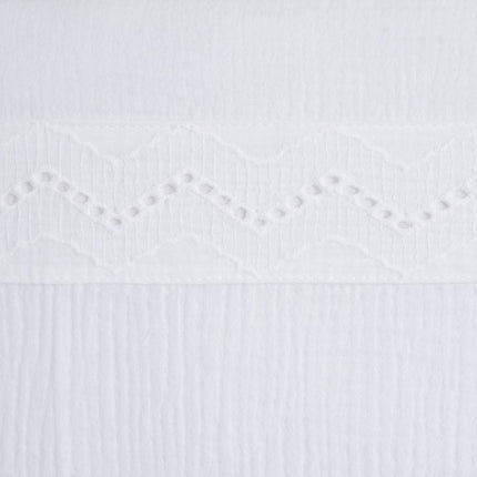 Hoeslaken Calm wit - 40x80 - met broderie - Babywinkel - 8721052103588