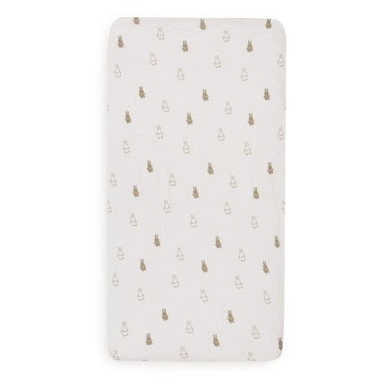 Hoeslaken Jersey 40/50x80/90cm Happy Miffy - Olive Green - Babywinkel - 8717329378889