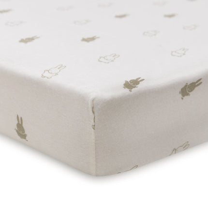 Hoeslaken Jersey 40/50x80/90cm Happy Miffy - Olive Green - Babywinkel - 8717329378889