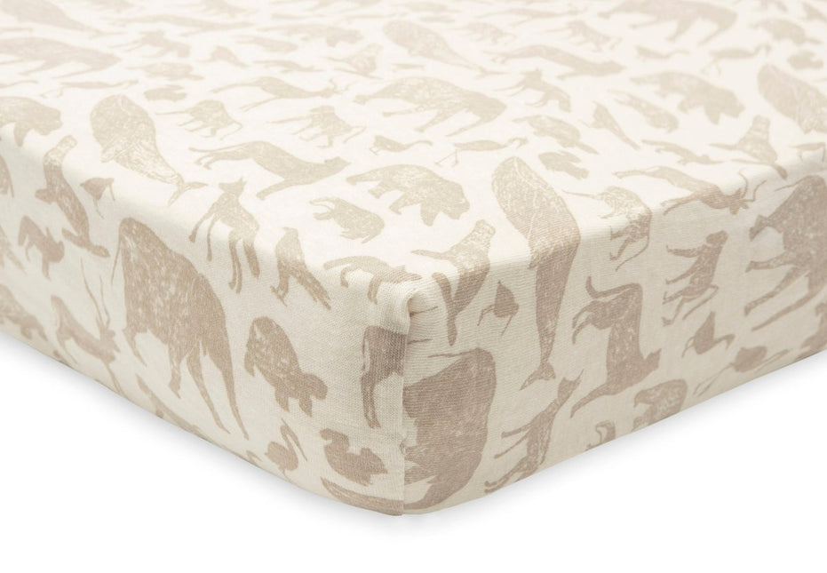 Jollein Hoeslaken Peuter Animals Nougat 60X120Cm koop je bij Babywinkel
