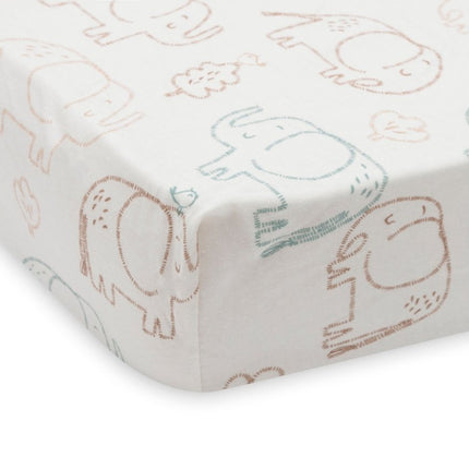 Hoeslaken Jersey 60x120cm - Elephant Tales - Babywinkel - 8717329400337