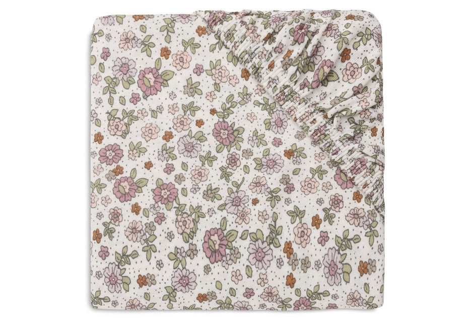 Jollein Hoeslaken Peuter Retro Flowers 70/140X75/150Cm koop je bij Babywinkel