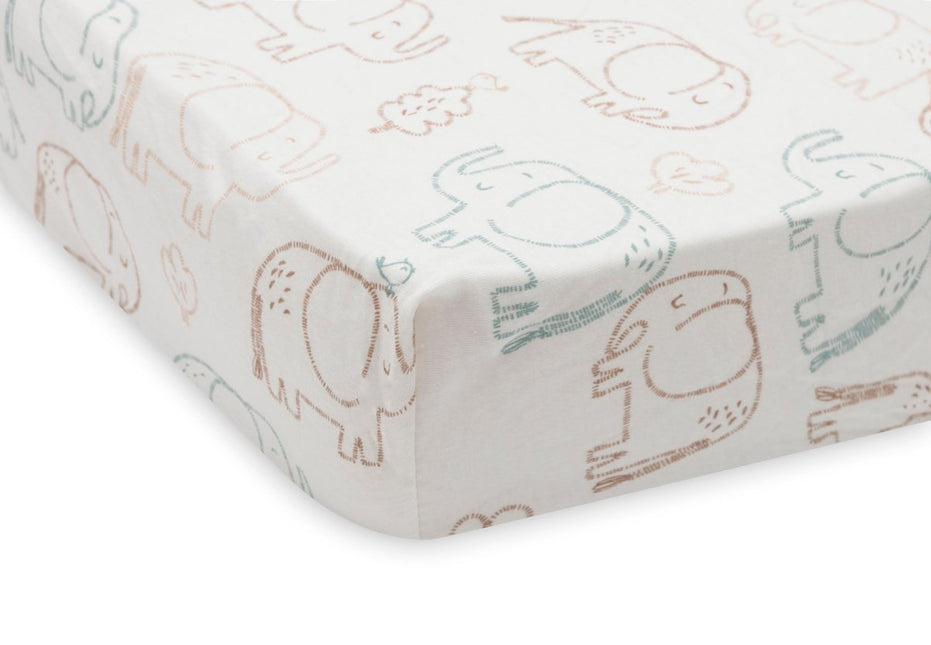 Jollein Hoeslaken Peuter Elephant Tales 75X140Cm koop je bij Babywinkel