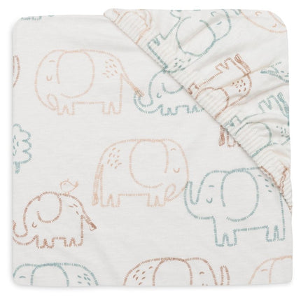 Hoeslaken Jersey 70/75x140/150cm - Elephant Tales - Babywinkel - 8717329400344