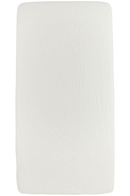 Hoeslaken juniorbed pre - washed hydrofiel Uni - offwhite - 70x140cm - Babywinkel - 4054703301984