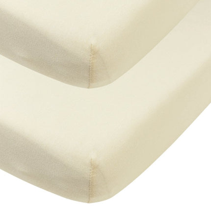 Hoeslaken ledikant 2 - pack jersey Uni - nature - 60x120cm - Babywinkel - 4054703507324