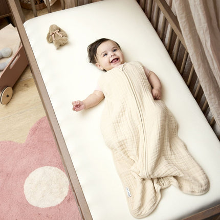 Hoeslaken ledikant jersey Uni - nature - 60x120cm - Babywinkel - 4054703507300