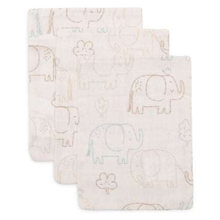Hydrofiel Washandje 15x20cm - Elephant Tales - 3 Stuks - Babywinkel - 8717329400641