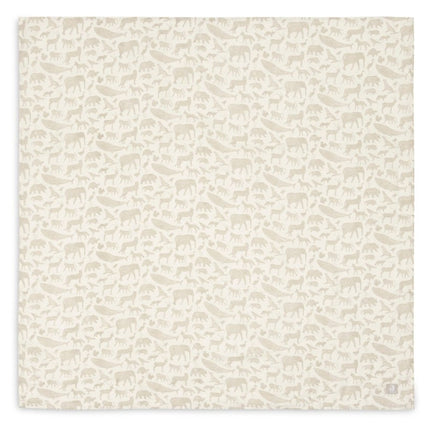 Hydrofiele Doek Large 115x115cm Animals - Nougat - 2 Stuks - Babywinkel - 8717329376939
