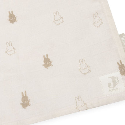 Hydrofiele Doek Large 115x115cm Happy Miffy - Nougat - 2 Stuks - Babywinkel - 8717329378957