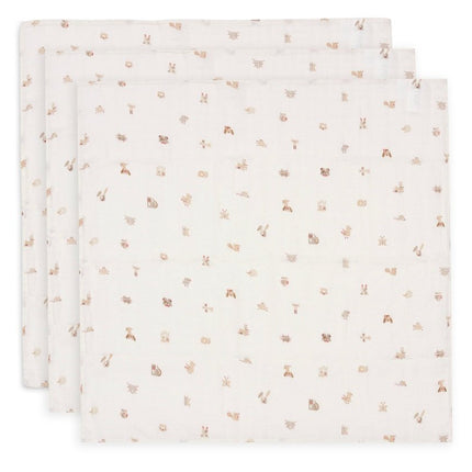 Hydrofiele Doek Small 70x70cm - Animal Friends - 3 Stuks - Babywinkel - 8717329400580