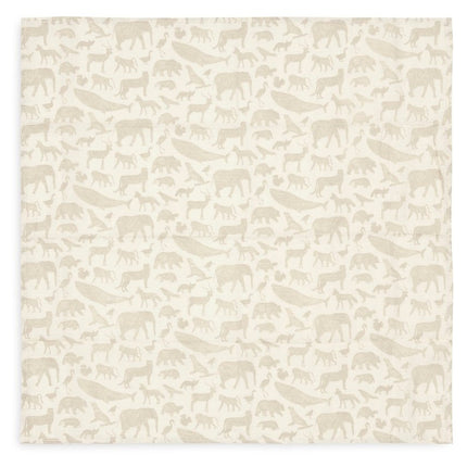Hydrofiele Doek Small 70x70cm Animals - Nougat - 3 Stuks - Babywinkel - 8717329376946