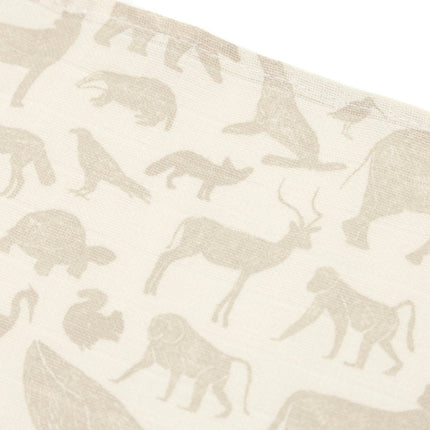 Hydrofiele Doek Small 70x70cm Animals - Nougat - 3 Stuks - Babywinkel - 8717329376946