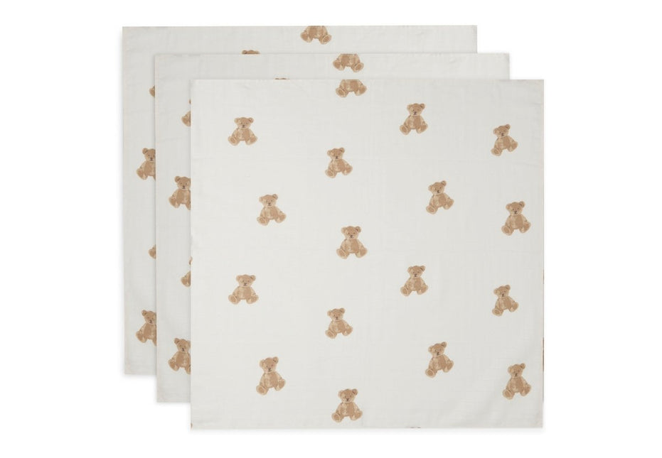 Hydrofiele Doek Small 70x70cm - Teddy Bear - 3 Stuks - Babywinkel - 8717329369443